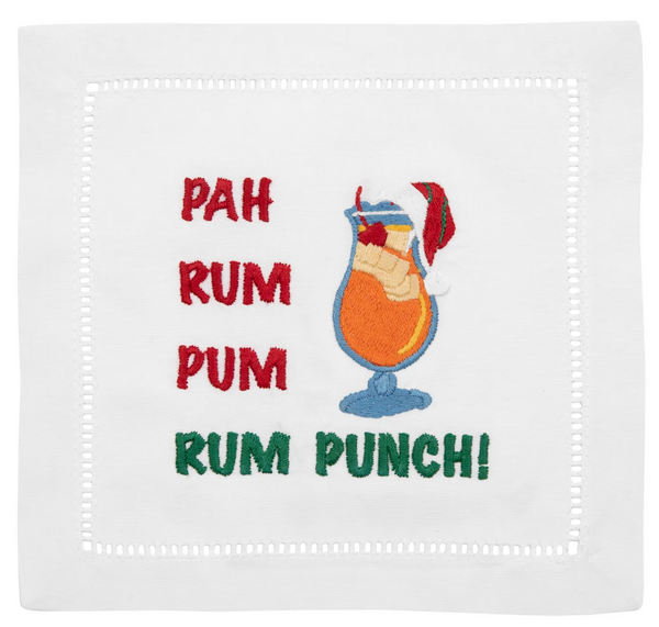 August Morgan Cocktail Napkins Pah Rum Punch, Set of 4