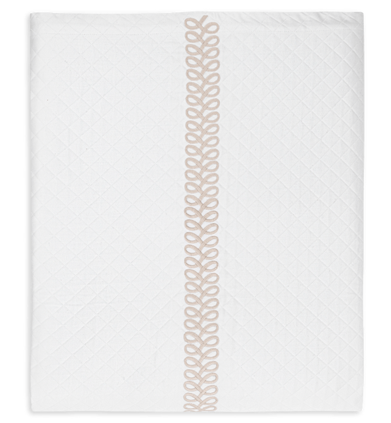 Matouk Astor Braid Matelassé Bedding Collection, Dune