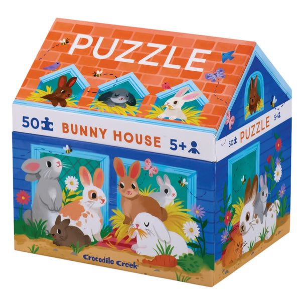 Crocodile Creek Bunny House 50 Piece Puzzle