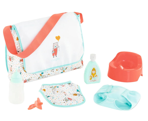 Corolle Baby Doll Changing Bag + Accessories