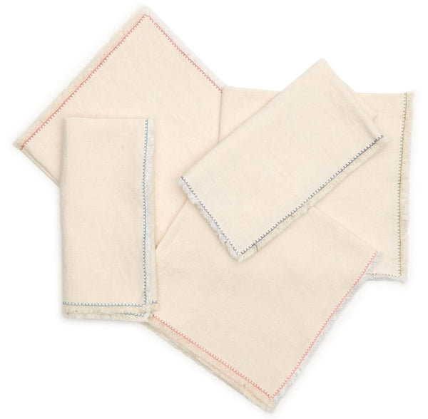 Deborah Rhodes Nomad Stitch Fringe Napkin, Set of 4