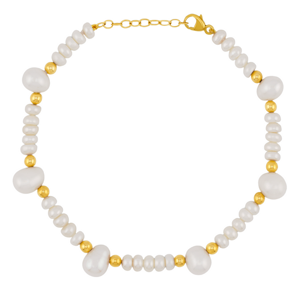 Jia Jia Ocean Pearl Gold Bead Bracelet