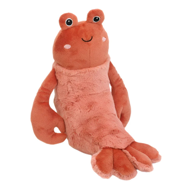 A delightful snuggler, the MON AMI Da Pinchi Lobster by Mon Ami features adorable orange-pink fur, large eyes, and a smiling face—a perfect stuffed animal companion for any little one.