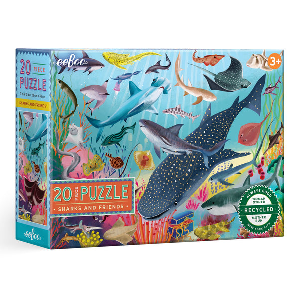 Eeboo Sharks & Friends 20pc Puzzle