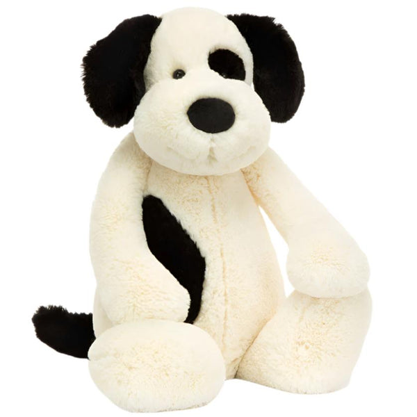 Jellycat Bashful Black & Cream Puppy, Really Big