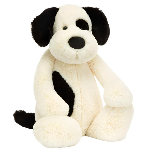 Jellycat Bashful Black & Cream Puppy, Huge