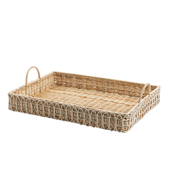 Juliska Provence Whitewash Rattan Rectangular Tray