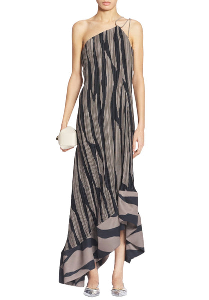 Lanvin Asymmetrical Cascade-Effect Dress