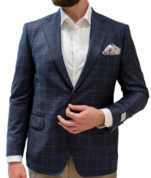 Samuelsoh Brown & Blue Even Plaid Bennet Blazer