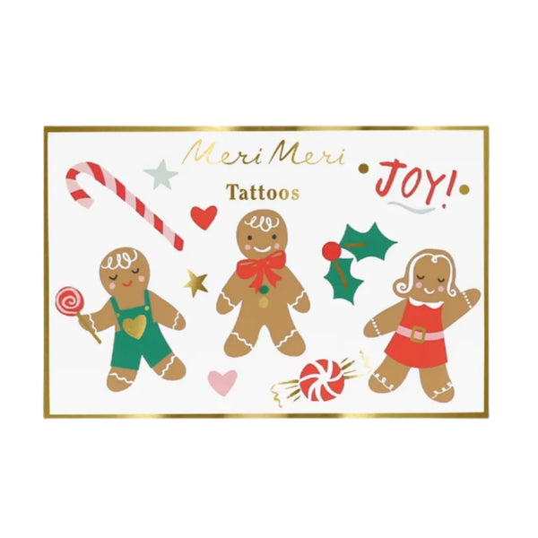 Meri Meri Gingerbread Temporary Tattoos