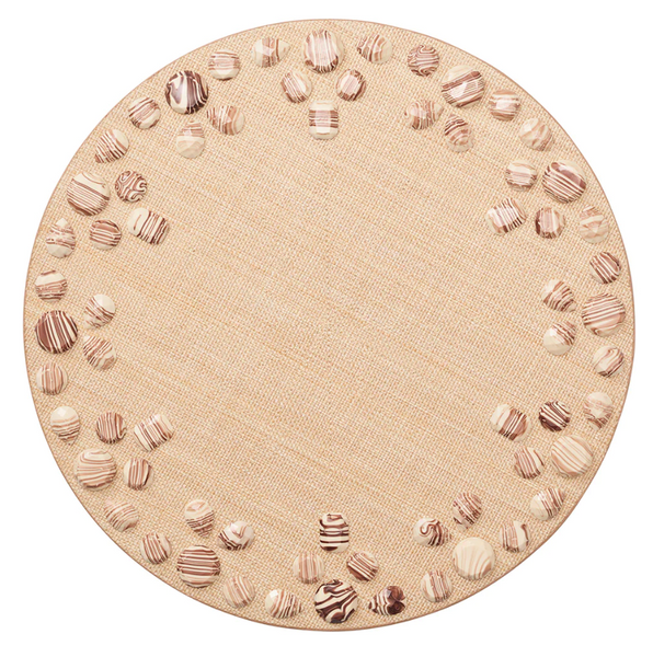 Kim Seybert Cabochon Placemat, Natural & Brown