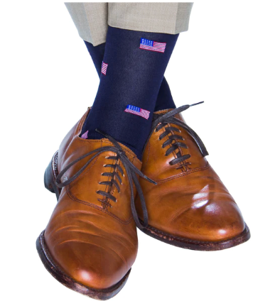 Dapper Classics American Flag Mid Calf Socks