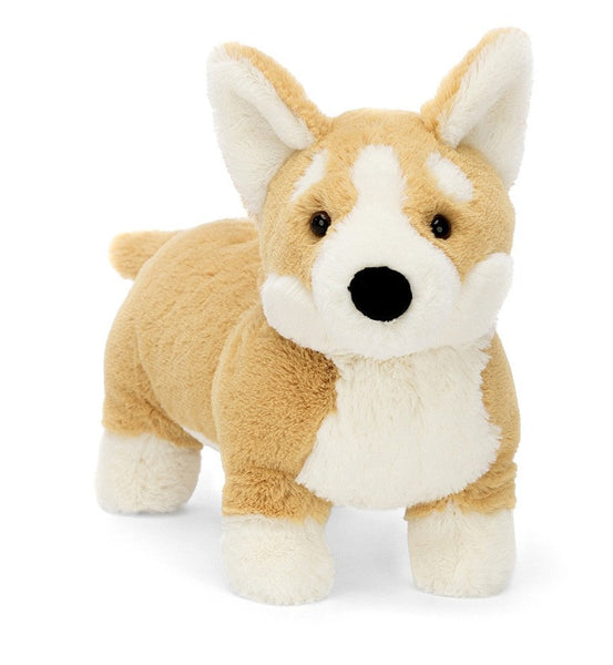 A brown and white corgi by Jellycat