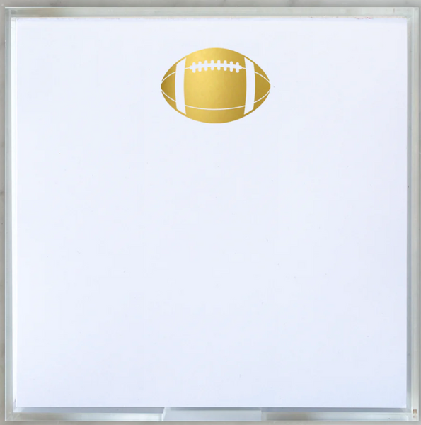 A gold football icon from the Black Ink Small Paddie shines against a plain white background, capturing the heart of any football fan.