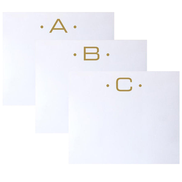 Three elegantly labeled envelopes in gold, featuring the initials A, B, and C, are made from superior quality paper.