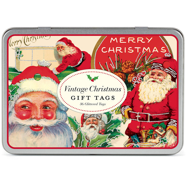 Cavallini & Co. Vintage Christmas Gift Tags Tin