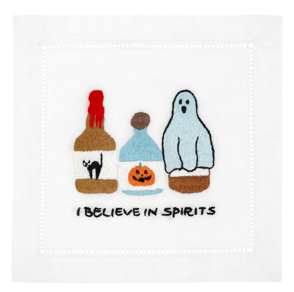 August Morgan Cocktail Napkins I Believe in Spirits, Set of 4