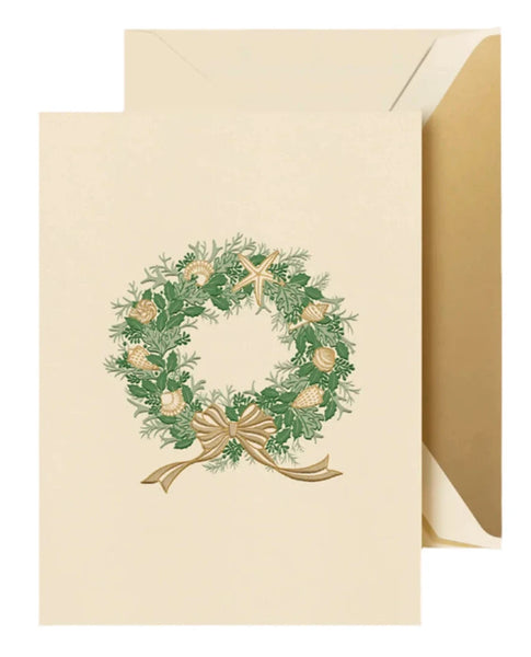 Crane Seashells Wreath Card Set