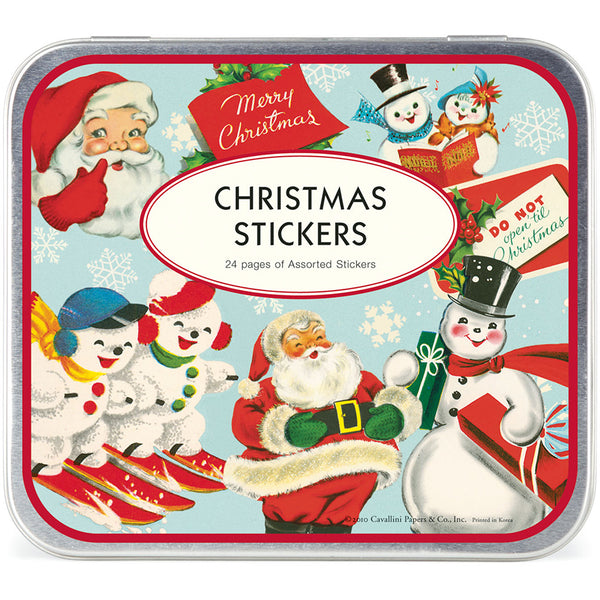 Cavallini & Co. Christmas Stickers Tin