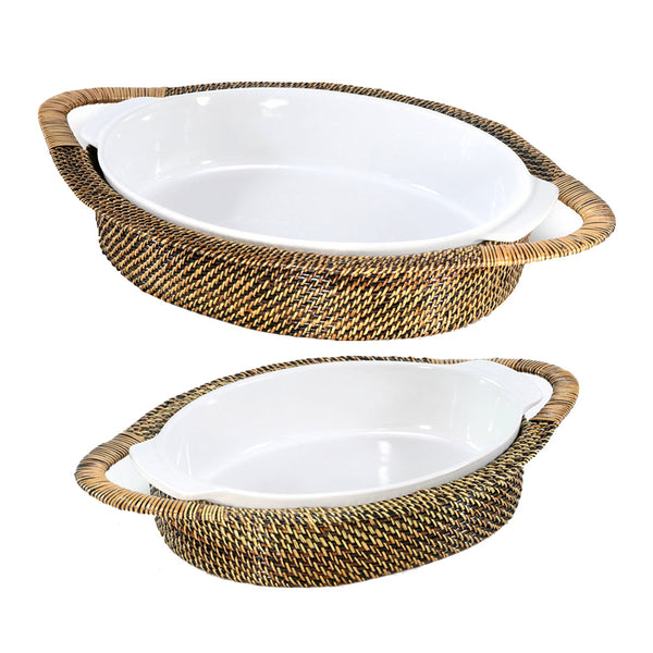 Calaisio Oval Stoneware Roaster and Basket Collection