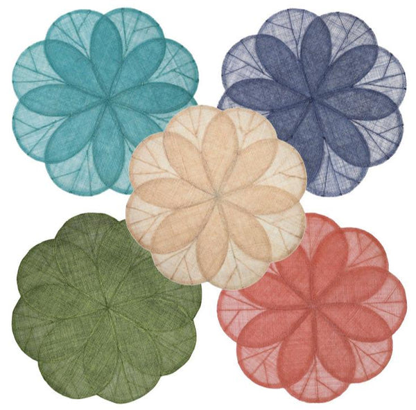 Deborah Rhodes Sinamay Flower Placemat Collection, Set of 4