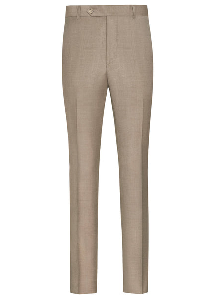 A pair of Samuelsohn Slim Fit Flat Front Wool Pants, with a slim fitted tailoring, displayed on a plain white background.