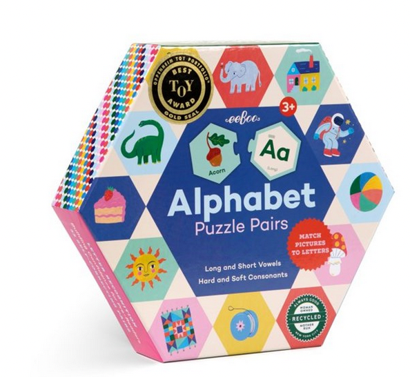 Eeboo Alphabet Hexagon Pairing Puzzles