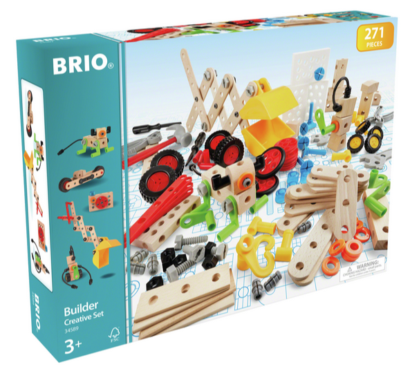 Brio World Creative Builder Set with Box view of the 271 peices within it.