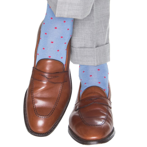 Dapper Classics Dot Mid Calf Socks