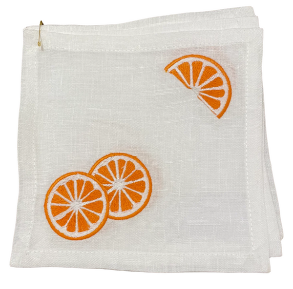 Orange Slice Coasters, Set of 4