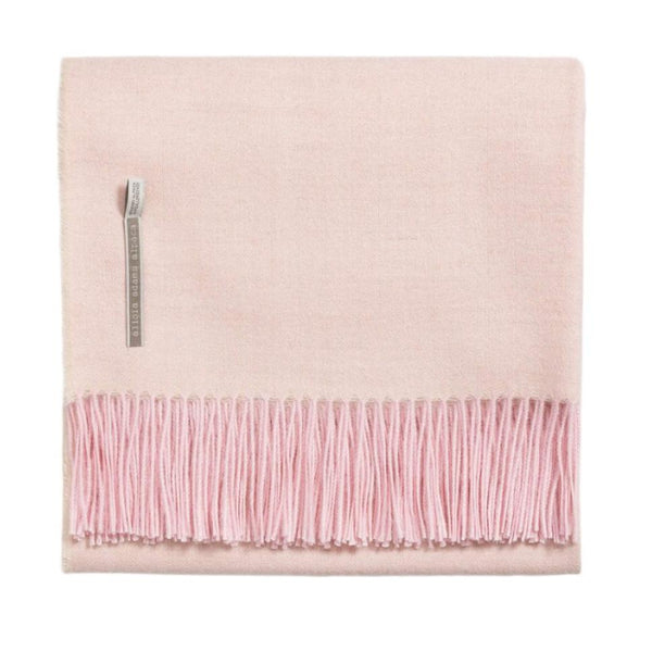 Alicia Adams Alpaca Classic Throw Herringbone Light Pink