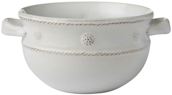 Juliska Berry & Thread Whitewash 2 Handled Soup/Chili Bowl