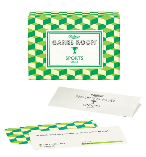 Learn how to play Game Room Sports with this interactive Sports Trivia game from Chronicle Books that tests your sports knowledge. With multiple choice questions, challenge yourself and see how much you really know about various sports.