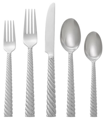 Michael Aram Twist 5 Piece Flatware Set, Stainless Steel