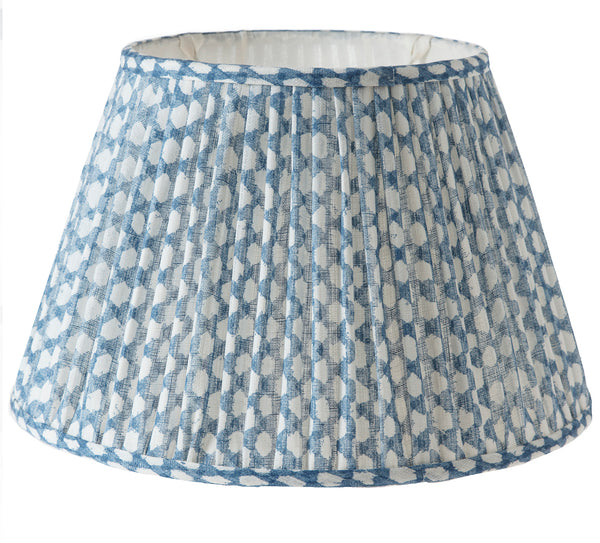 Fermoie Wicker Lamp Shade in Blue