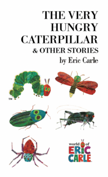 Cover of "Yoto Card: The Very Hungry Caterpillar and Other Stories" by Eric Carle, featuring vibrant illustrations of a caterpillar and various other insects. Perfect for enjoying on your Yoto Player.