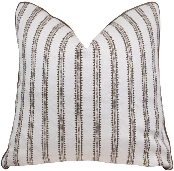 Palazzo Stripe Brown Pillow