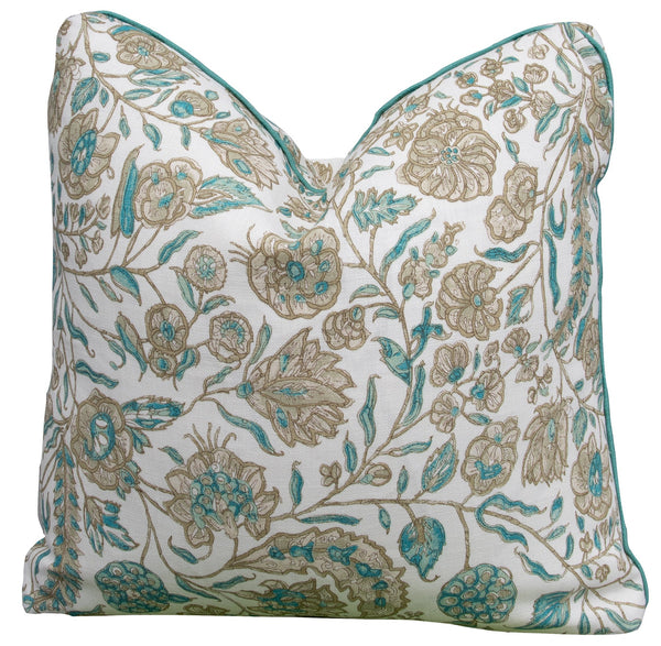 Cormnandal Teal Pillow