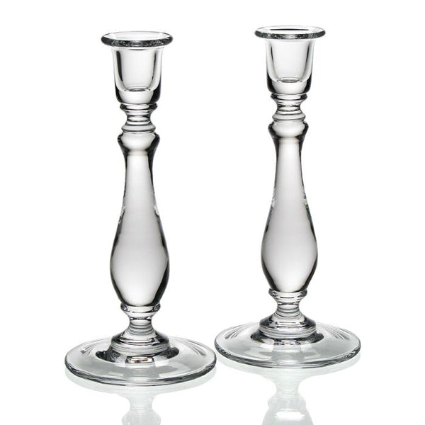 William Yeoward Crystal Meryl Candlesticks Pair, 10”