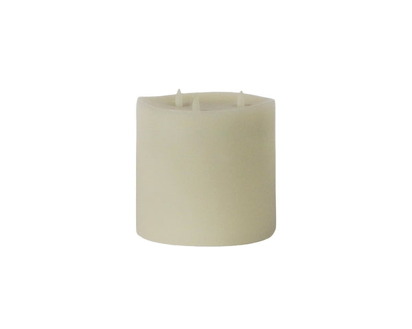 Moving Tri-Flame Pillar LED Candle, 6" X 6"