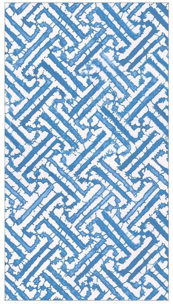 fretwork blue, guest towels