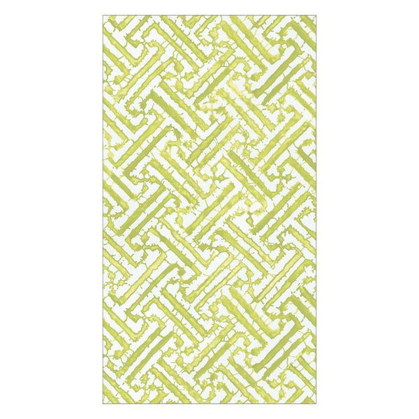 fretwork moss green, guest towels