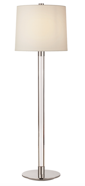 Riga Buffet Lamp, Crystal and Polished Nickel