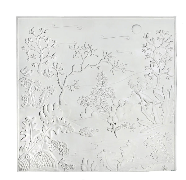 Outdoor Carved Tropical Garden Panel #2