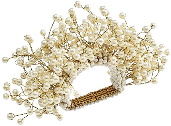 Kim Seybert Spray Napkin Ring, Pearl