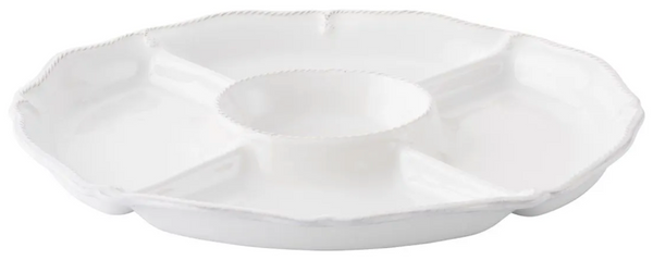 Juliska Berry & Thread Whitewash Crudite Platter