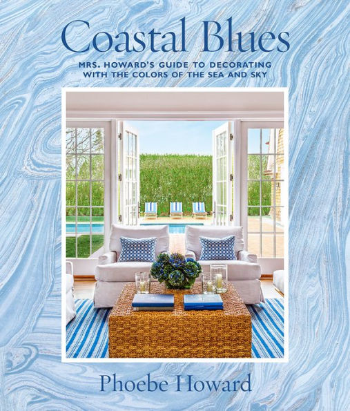 A book cover entitled "Common Ground: Mrs. Howard's Guide to Decorating with the Colors of the Sea and Sky" by Phoebe Howard, featuring an interior design layout with ocean-inspired