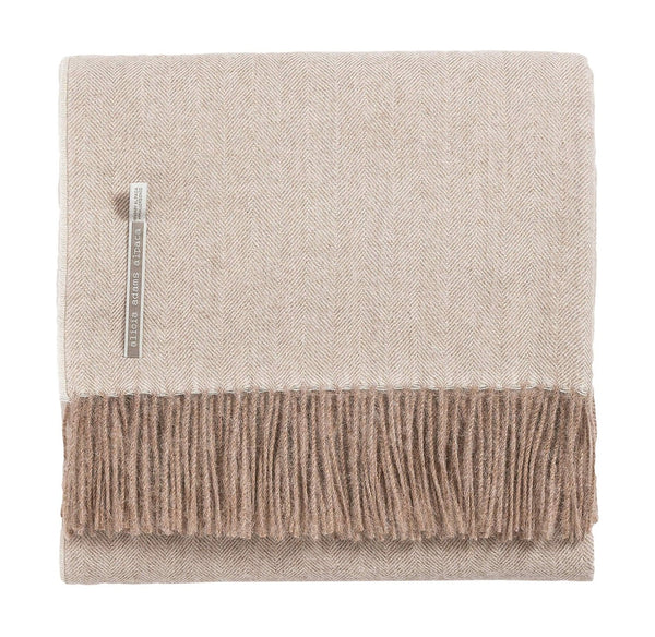 alicia adams alpaca classic throw, taupe herringbone