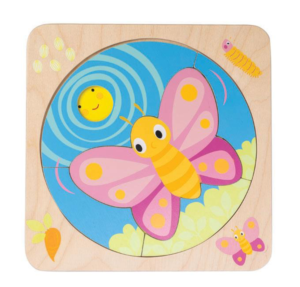 This Tenderleaf Butterfly Life Puzzle, from Tender Leaf Toys, showcases the captivating life cycle of a butterfly, offering an engaging opportunity for problem-solving skills to bloom.