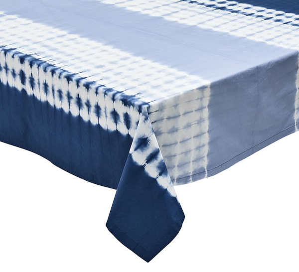 Kim Seybert Duo Dye Tablecloth in Navy/Periwinkle